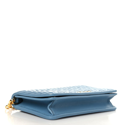 Miu Miu Nappa Matelasse Chain Crossbody Bag Astrale 3 of 7
