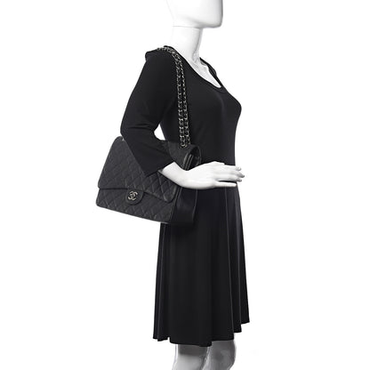 Chanel Caviar Quilted Maxi Single Flap Black 2 of 12