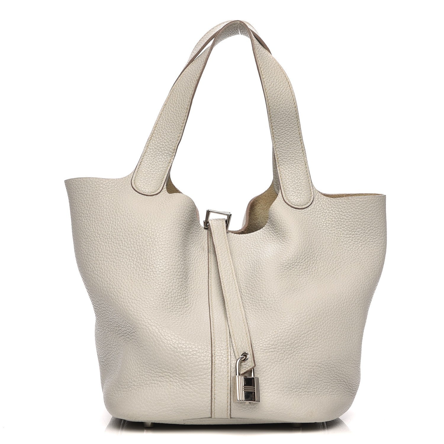 Hermes Taurillon Clemence Picotin 22 MM Gris Perle 1 of 11
