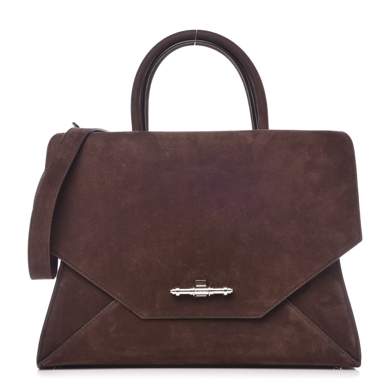 Givenchy Suede Medium Obsedia Satchel Brown 1 of 10