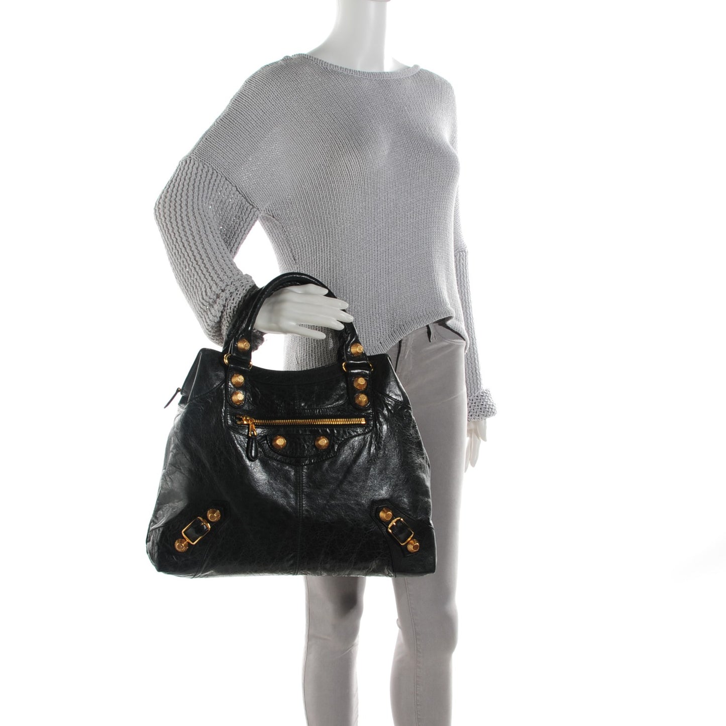 Agneau Giant 21 Gold Hardware Brief Black