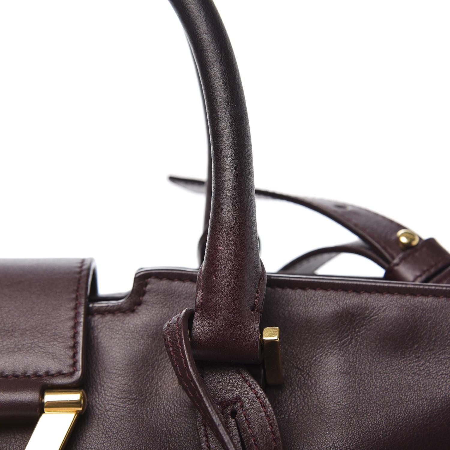 Saint Laurent Calfskin Small Classic Y Cabas Bordeaux 9 of 15