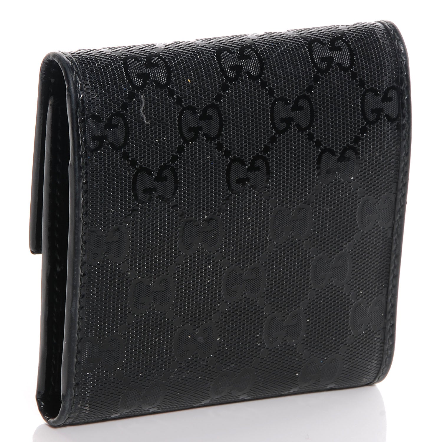 Gucci Imprime Monogram GG Pierce Tri Fold Wallet Black 3 of 7