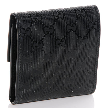 Gucci Imprime Monogram GG Pierce Tri Fold Wallet Black 3 of 7