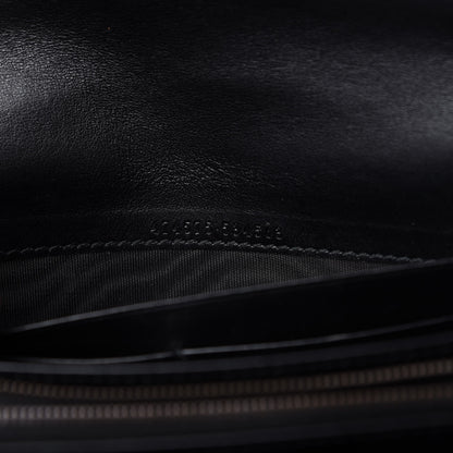 Gucci Calfskin Matelasse GG Marmont Chain Wallet Black 9 of 10
