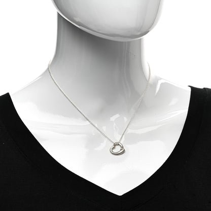 Tiffany Sterling Silver 16mm Elsa Peretti Open Heart Pendant Necklace 2 of 4