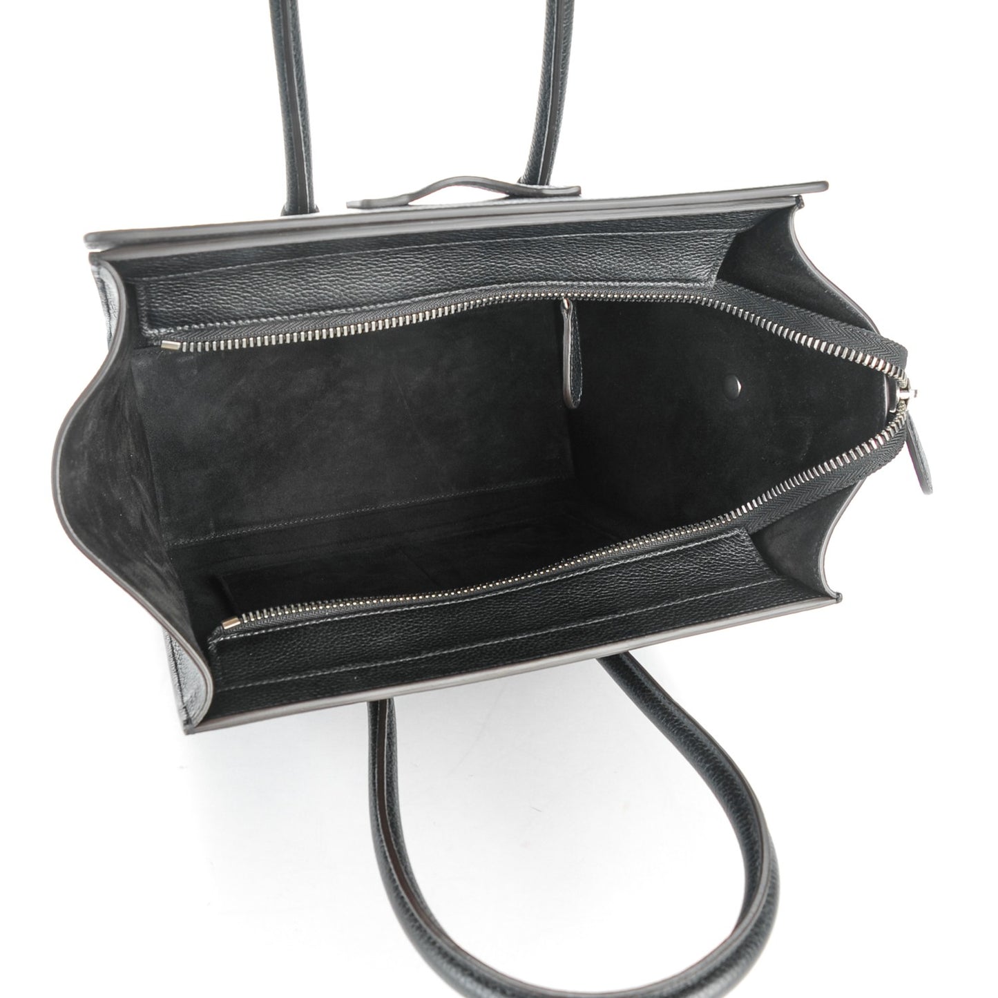Drummed Calfskin Micro Luggage Black
