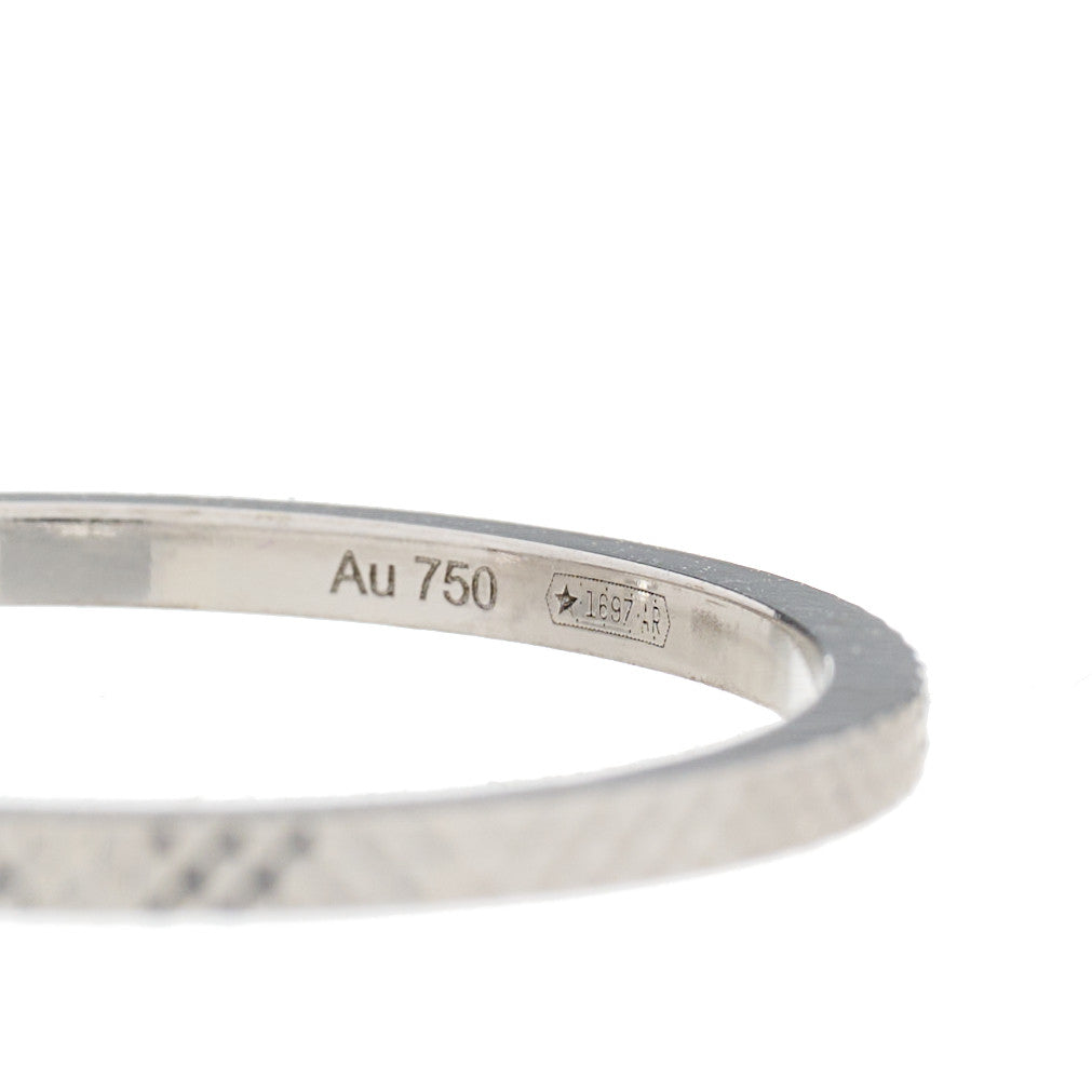 Gucci 18K White Gold Diamond Running G Charm Ring 51 5.75 5 of 7