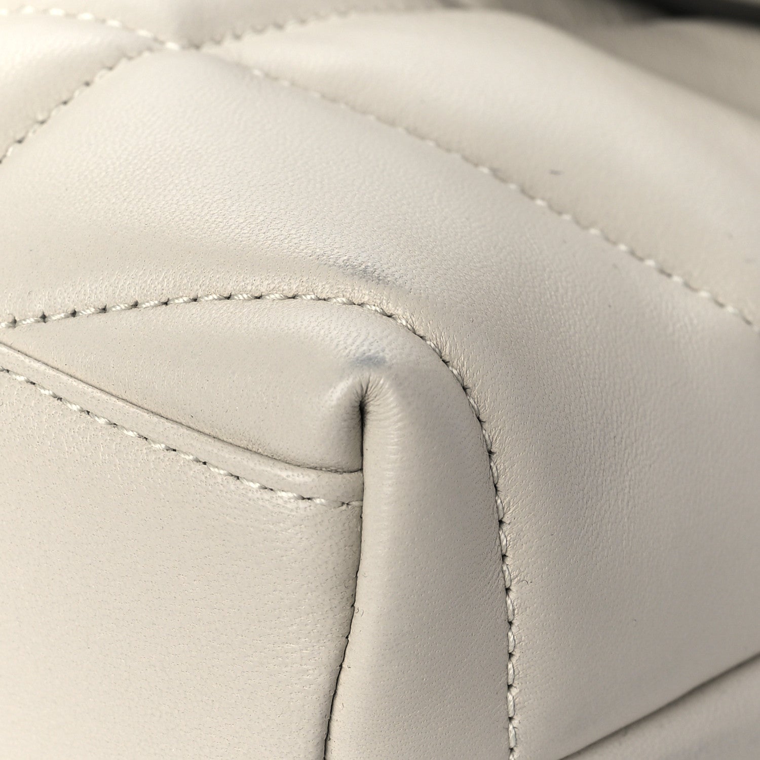 Saint Laurent Lambskin Quilted Toy Loulou Puffer Monogram Chain Satchel Crema Soft 9 of 14