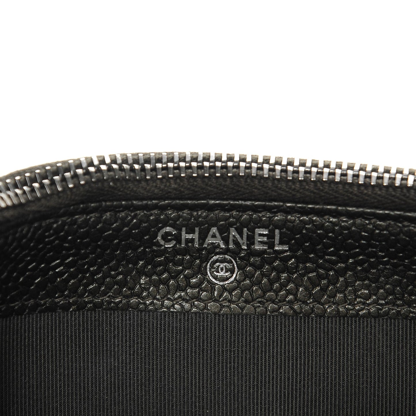 Caviar Quilted Small Clutch With Chain Dark Charcoal