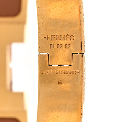 Hermes Matte Enamel Narrow Clic Clac HH Bracelet T4 Gold 4 of 5