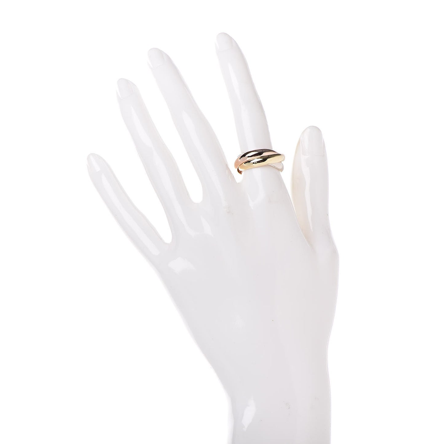 18K Pink Yellow White Gold Classic Trinity Ring 51 5.75