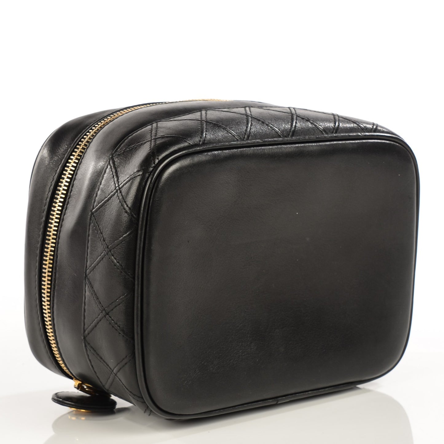 Lambskin Vanity Cosmetic Bag Black