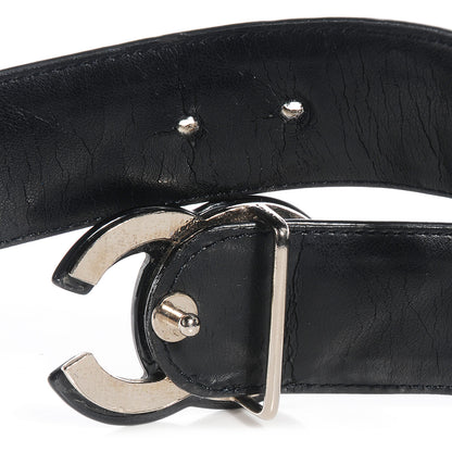 Chanel Patent Calfskin Quilted CC Belt 75 30 Black 4 of 8