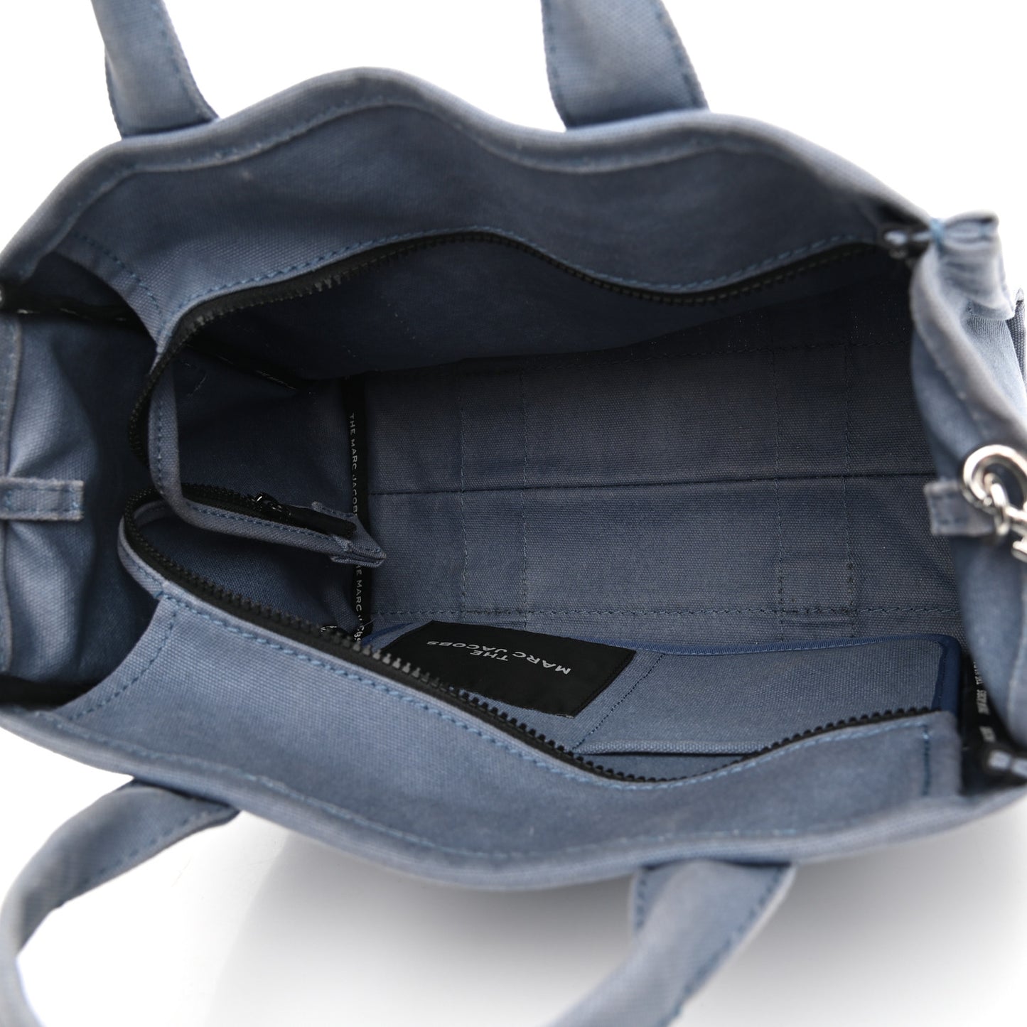 Cotton Canvas Medium The Traveler Tote Bag Blue Shadow