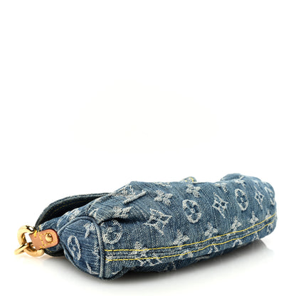 Louis Vuitton Monogram Denim Mini Pleaty Blue 4 of 9
