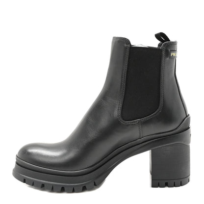 Prada Vitello Montana Lug Sole Chelsea 55mm Boots 39 Black 1 of 9