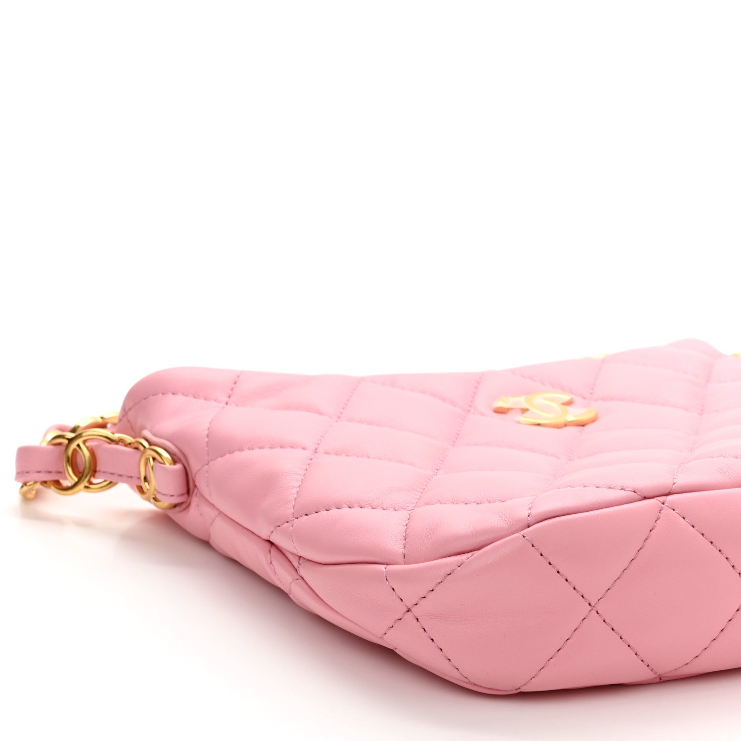 Chanel Lambskin Quilted CC Links Hobo Light Pink 9 of 11