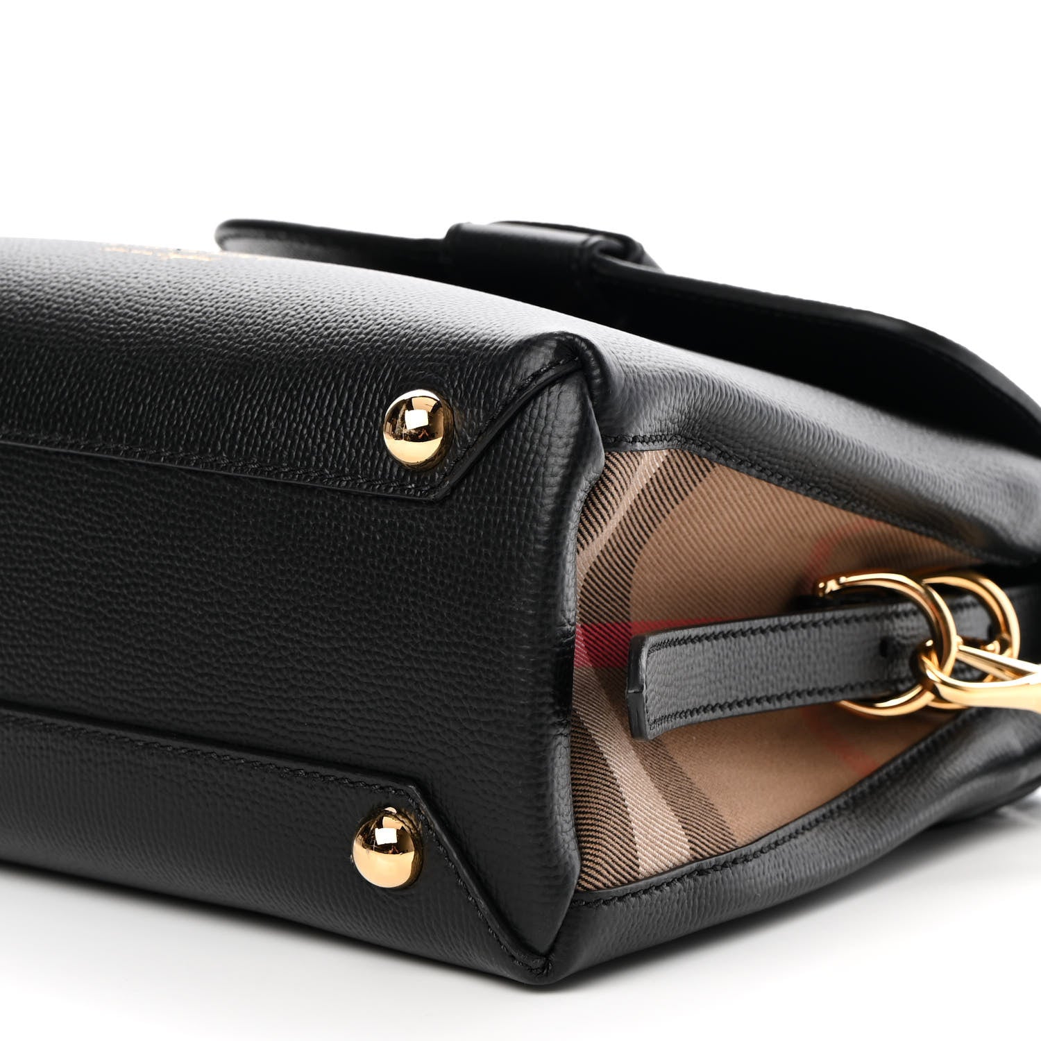 Burberry Derby Calfskin House Check Small Camberley Black 9 of 9