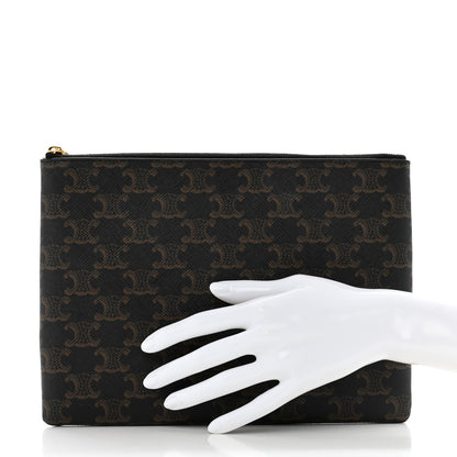 Celine Triomphe Canvas Pouch Black 2 of 8