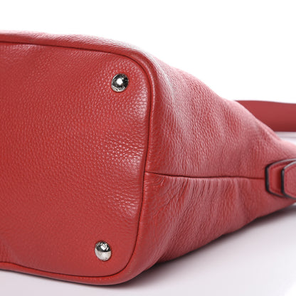Prada Vitello Daino Shoulder Bag Rosso 9 of 11