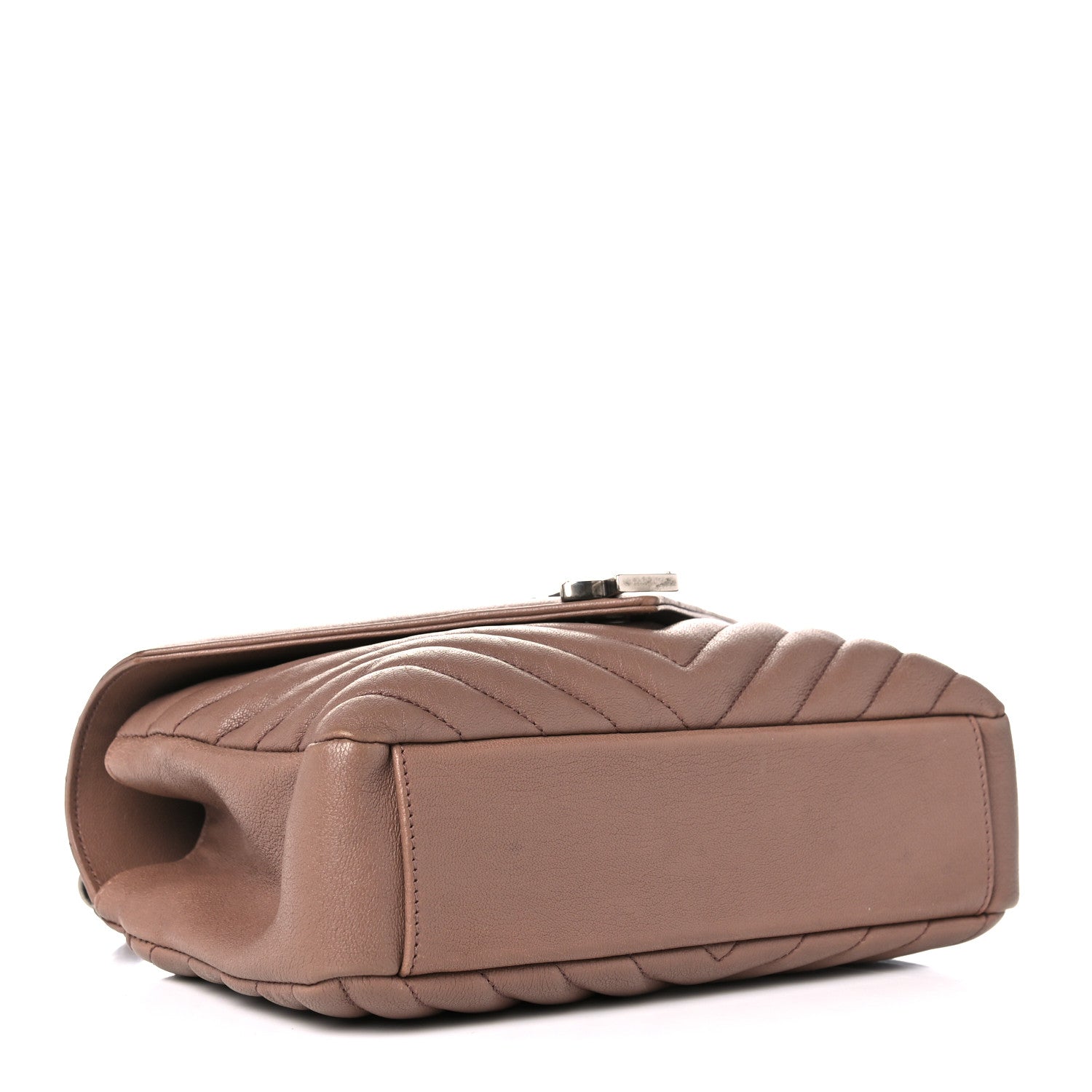 Saint Laurent Sheepskin Matelasse Chevron Monogram Medium College Bag Fard 4 of 14