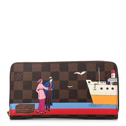 Louis Vuitton Damier Ebene 2016 Christmas Animation Zippy Wallet Rouge 1 of 7