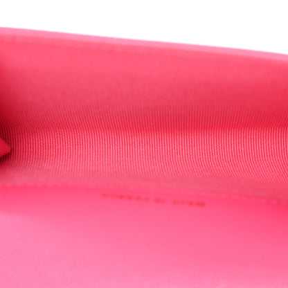 Chanel Caviar Quilted Flap Card Holder Wallet Pink 6 of 9