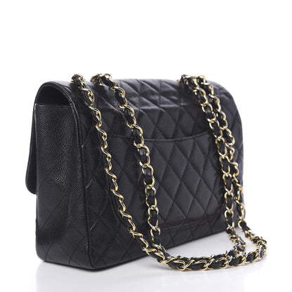 Chanel Caviar Quilted Jumbo Single Flap Black 4 of 14
