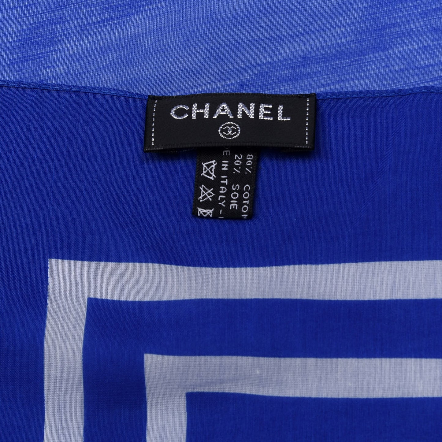Cotton Silk CC Scarf Blue