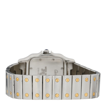 Cartier Stainless Steel 18K Yellow Gold 29mm Santos De Cartier Galbee Quartz Watch 3 of 5