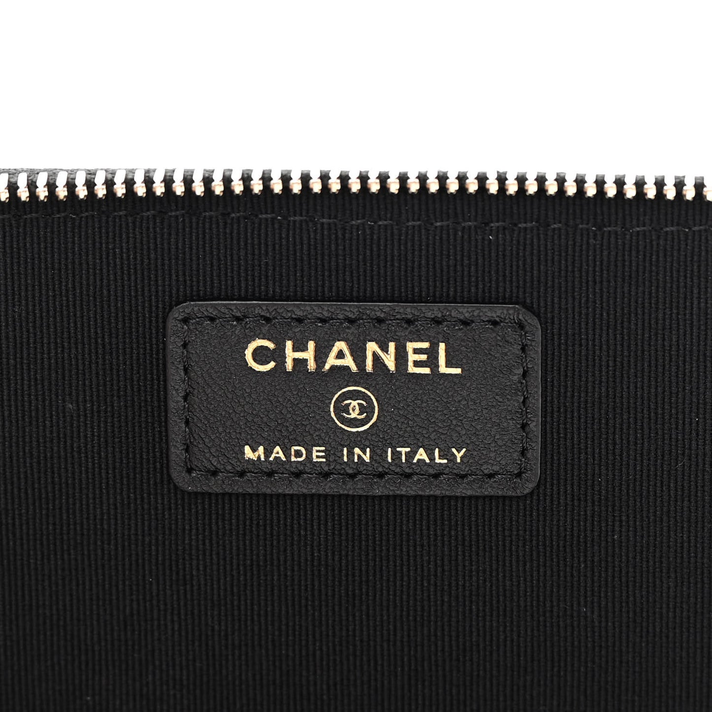 Lambskin Quilted Small Top Handle Vanity Case With Chain Black