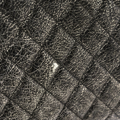 Chanel Cracked Metallic Calfskin Quilted Large Boy Cosmetic Case Silver 10 of 17