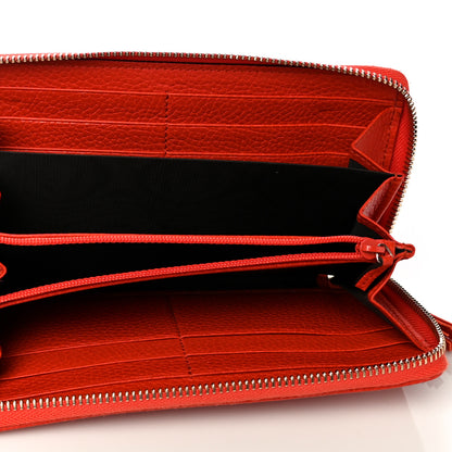 Gucci Pebbled Calfskin Soho Zip Around Wallet Sun Orange 7 of 10