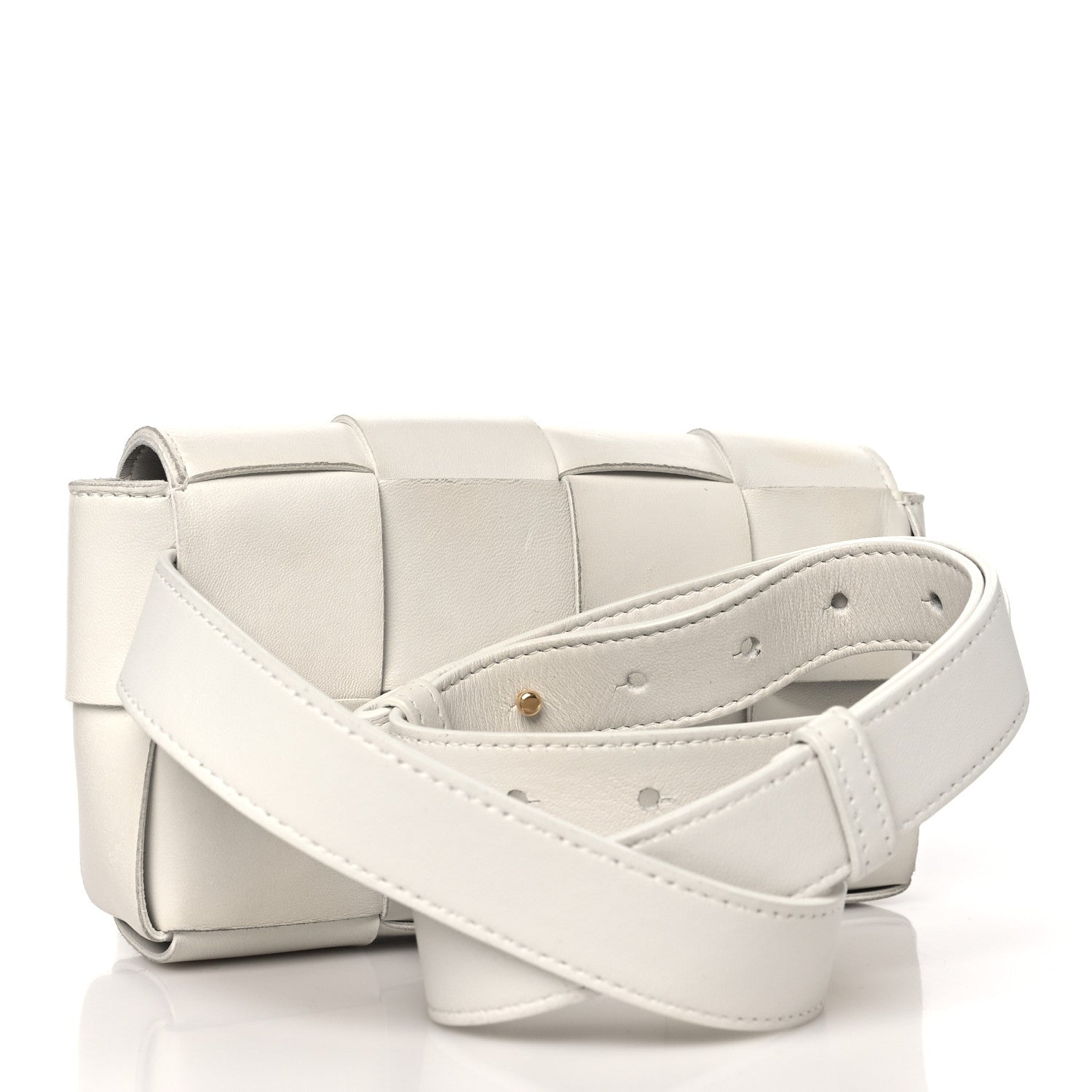 Bottega Veneta Nappa Maxi Intreccio The Belt Cassette Bag White 3 of 14