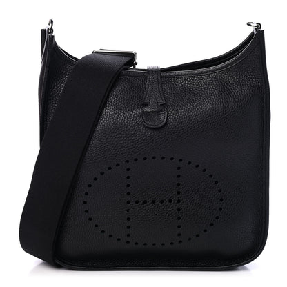 Hermes Taurillon Clemence Evelyne III PM Black 1 of 4