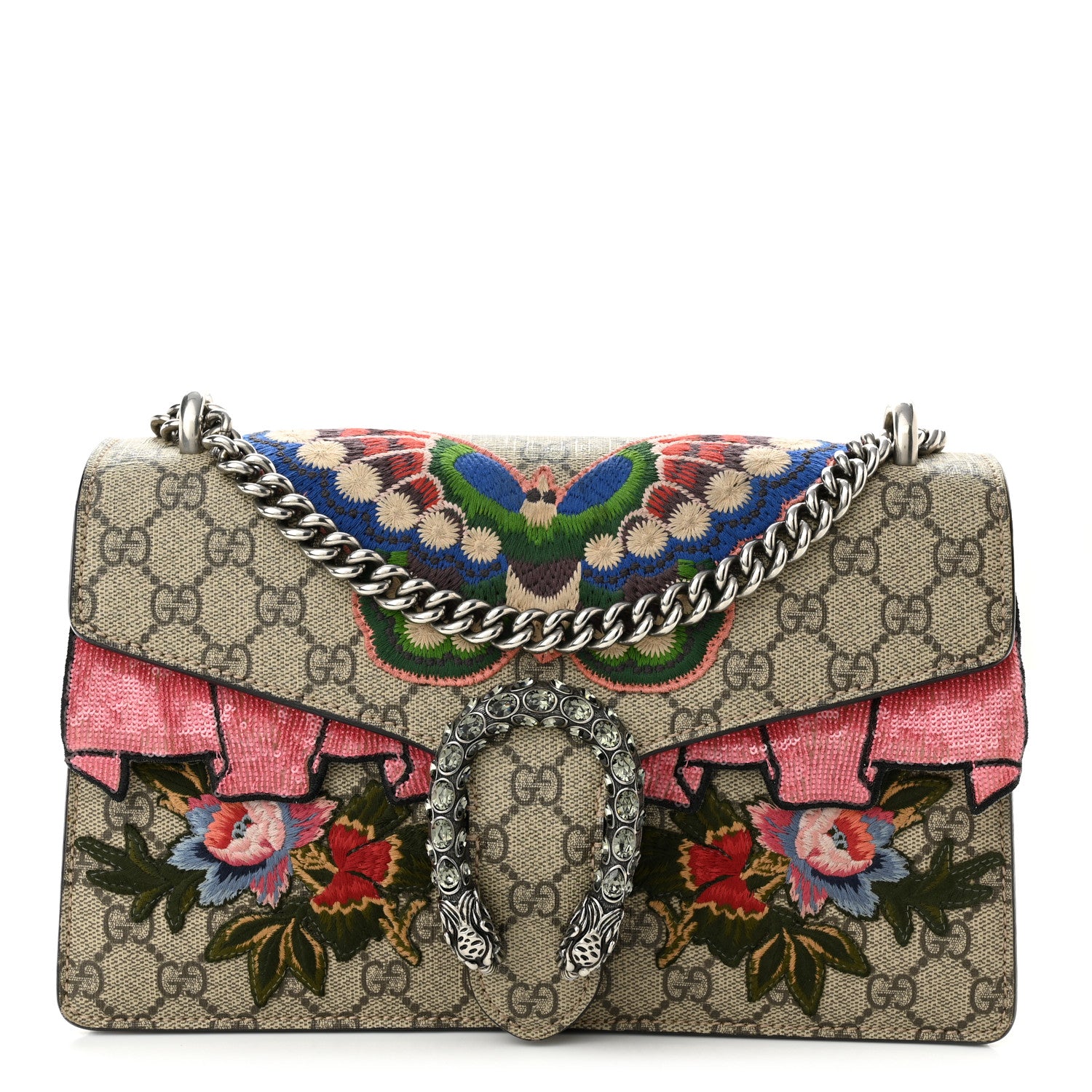 Gucci GG Supreme Monogram Embroidered Small Dionysus Shoulder Bag 1 of 14