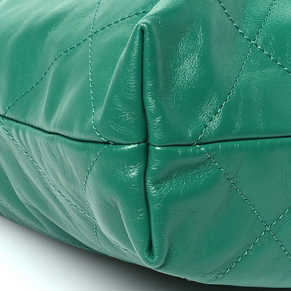 Chanel Shiny Calfskin Quilted Small Chanel 22 Green 10 of 13