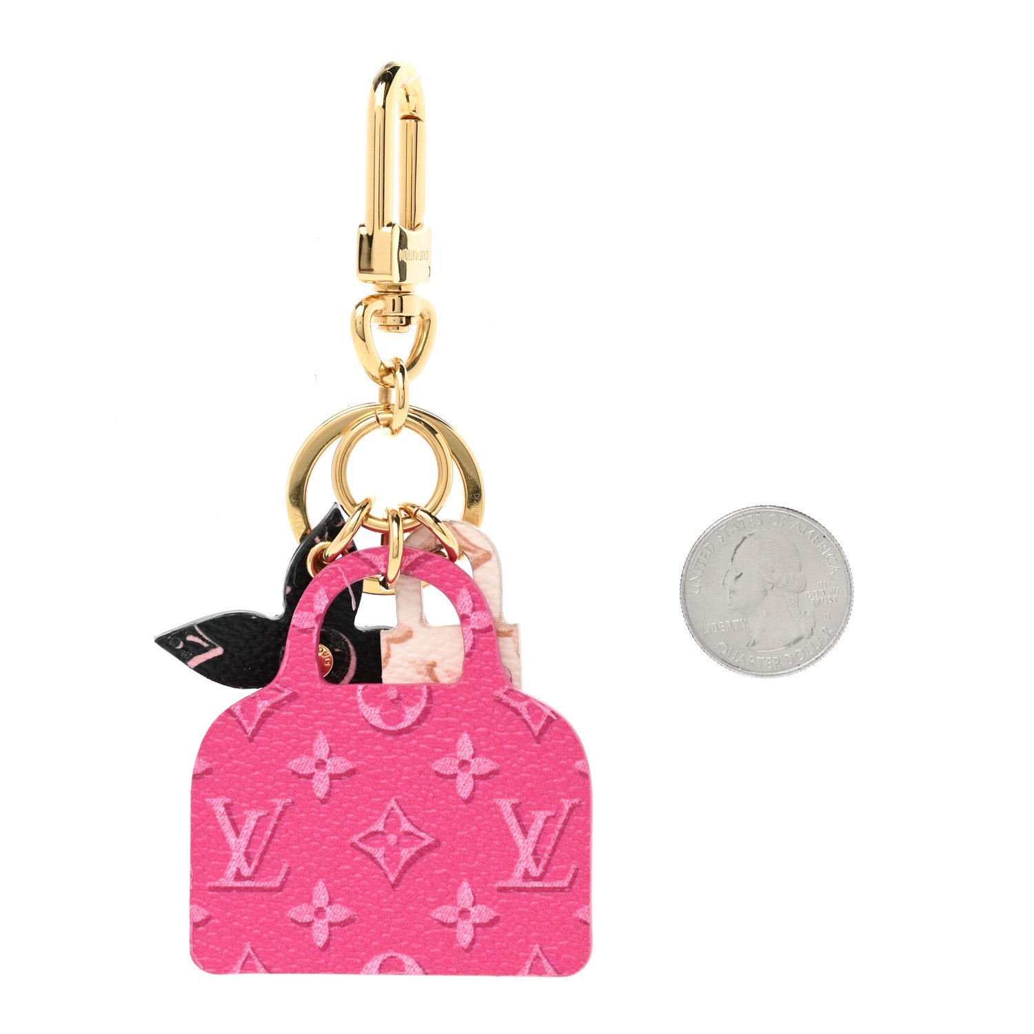 Louis Vuitton Monogram Alma Bag Charm Key Holder Fuchsia 2 of 6