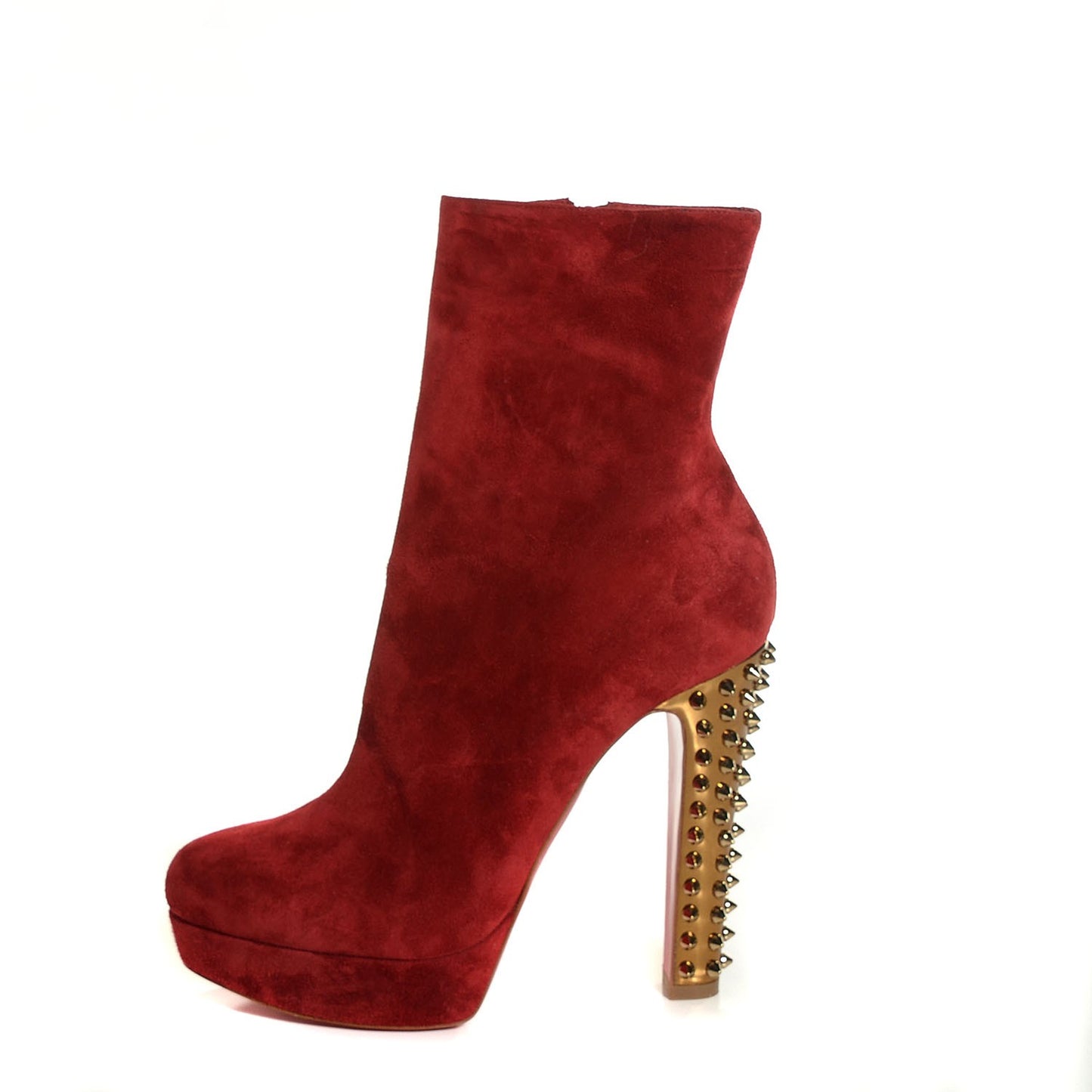 Suede Taclou Booty 140 Ankle Boots 40.5 Red