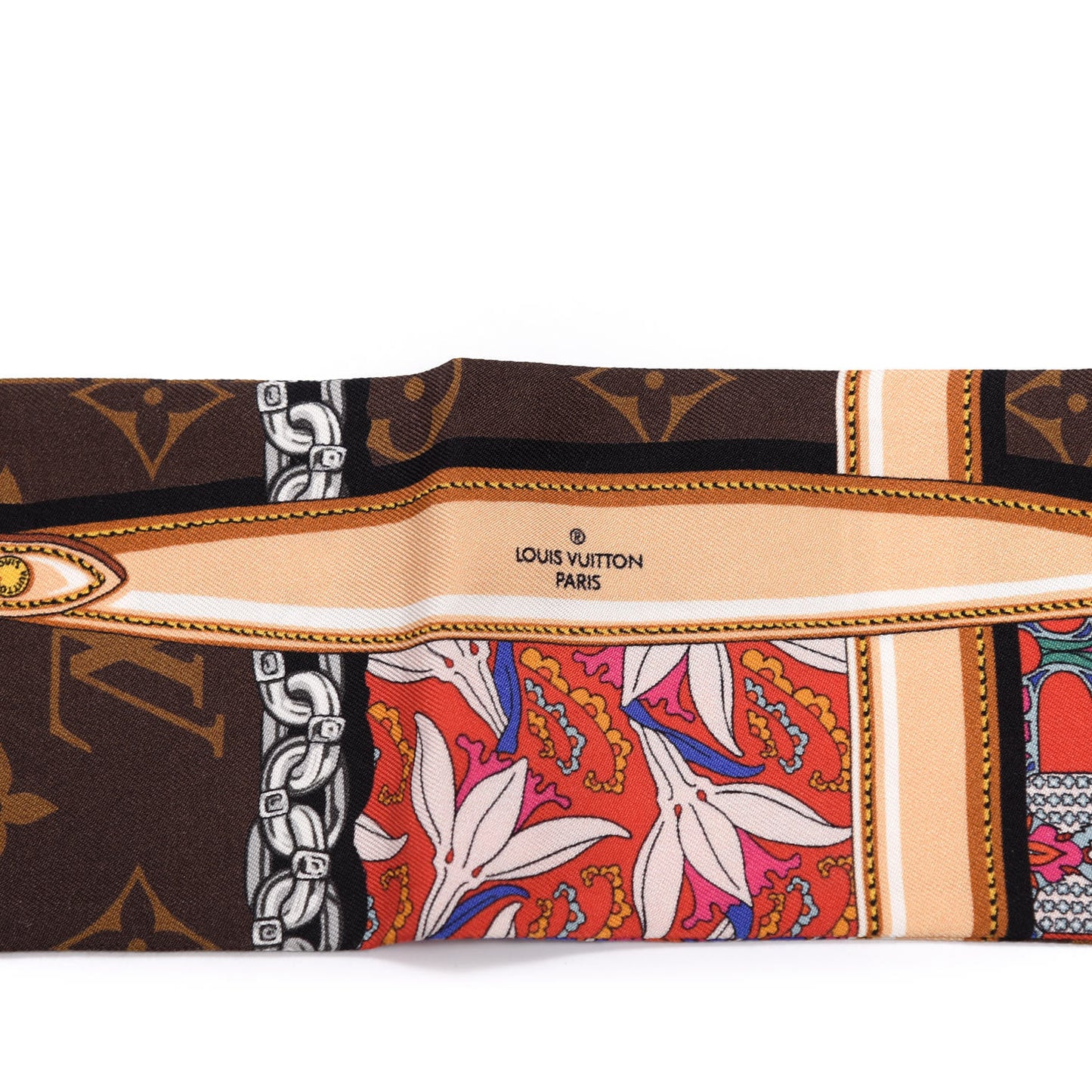 Silk Monogram Confidential Garden Bandeau Brown