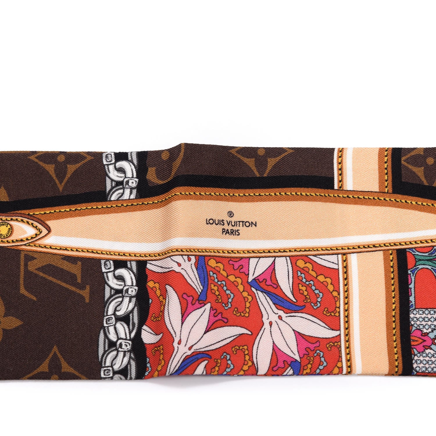 Louis Vuitton Silk Monogram Confidential Garden Bandeau Brown 5 of 5
