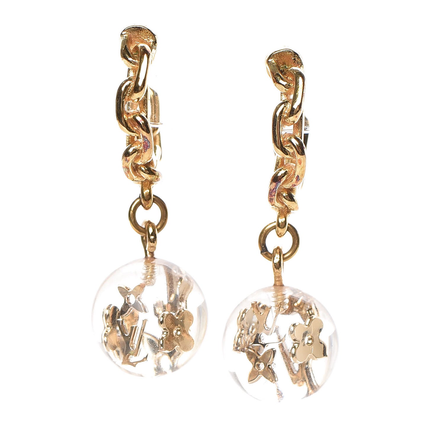 Resin Bubbles Inclusion Earrings Transparent