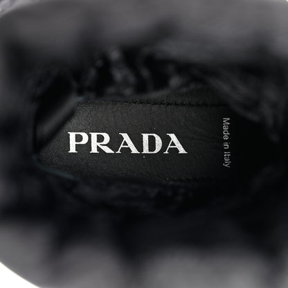 Prada Re-Nylon Piuma Triangle Logo Padded Drawcord 20mm Snow Boots 36 Black 7 of 8