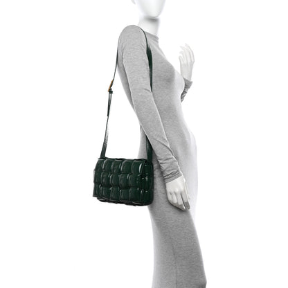 Bottega Veneta Textured Deerskin Maxi Intrecciato Padded Cassette Crossbody Bag Raintree 2 of 16
