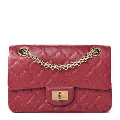 Chanel Aged Calfskin Quilted 2.55 Reissue Mini Flap Red 1 of 10