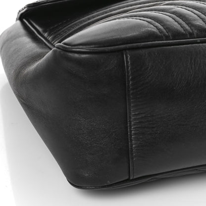 Gucci Calfskin Matelasse Large GG Marmont Shoulder Bag Black 8 of 16