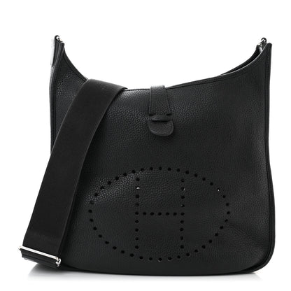 Hermes Taurillon Clemence Evelyne III PM Black 1 of 10