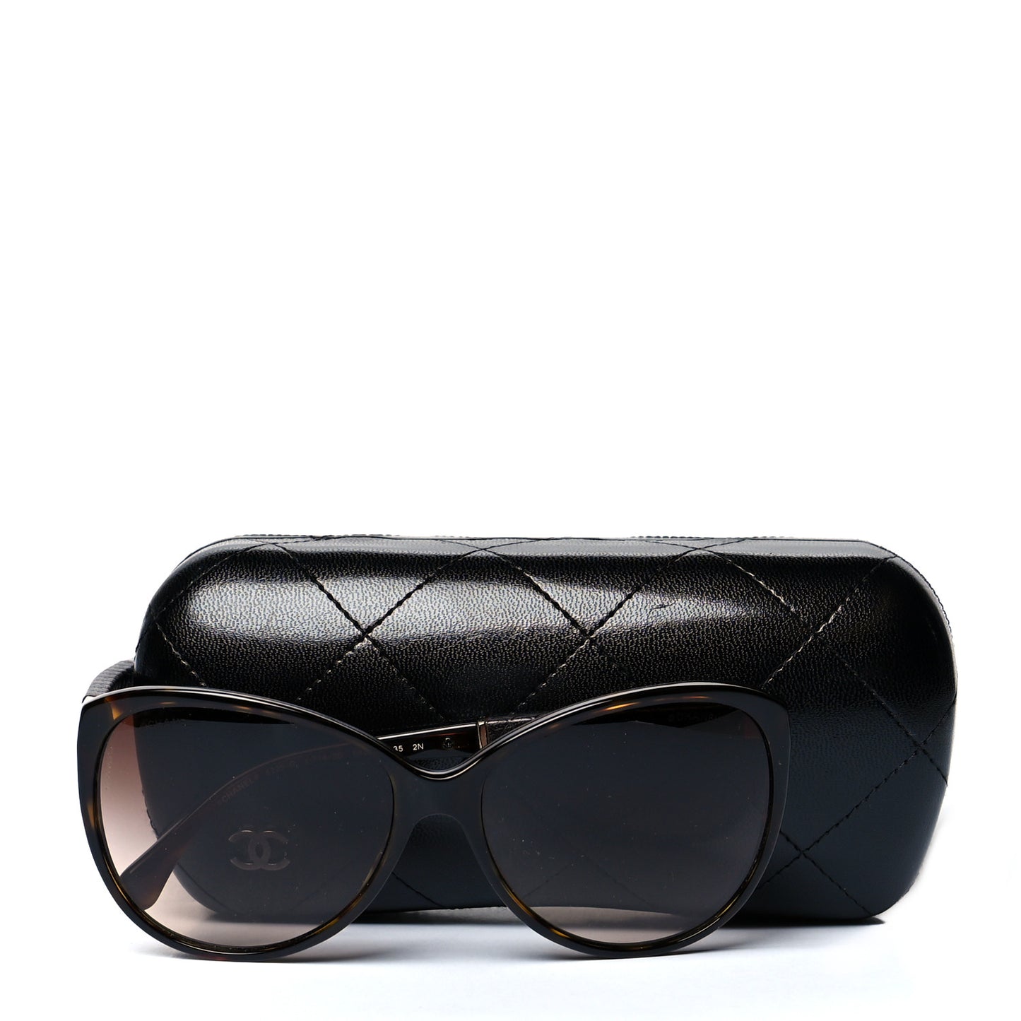 Acetate Quilted CC Sunglasses 5225-Q Tortoise
