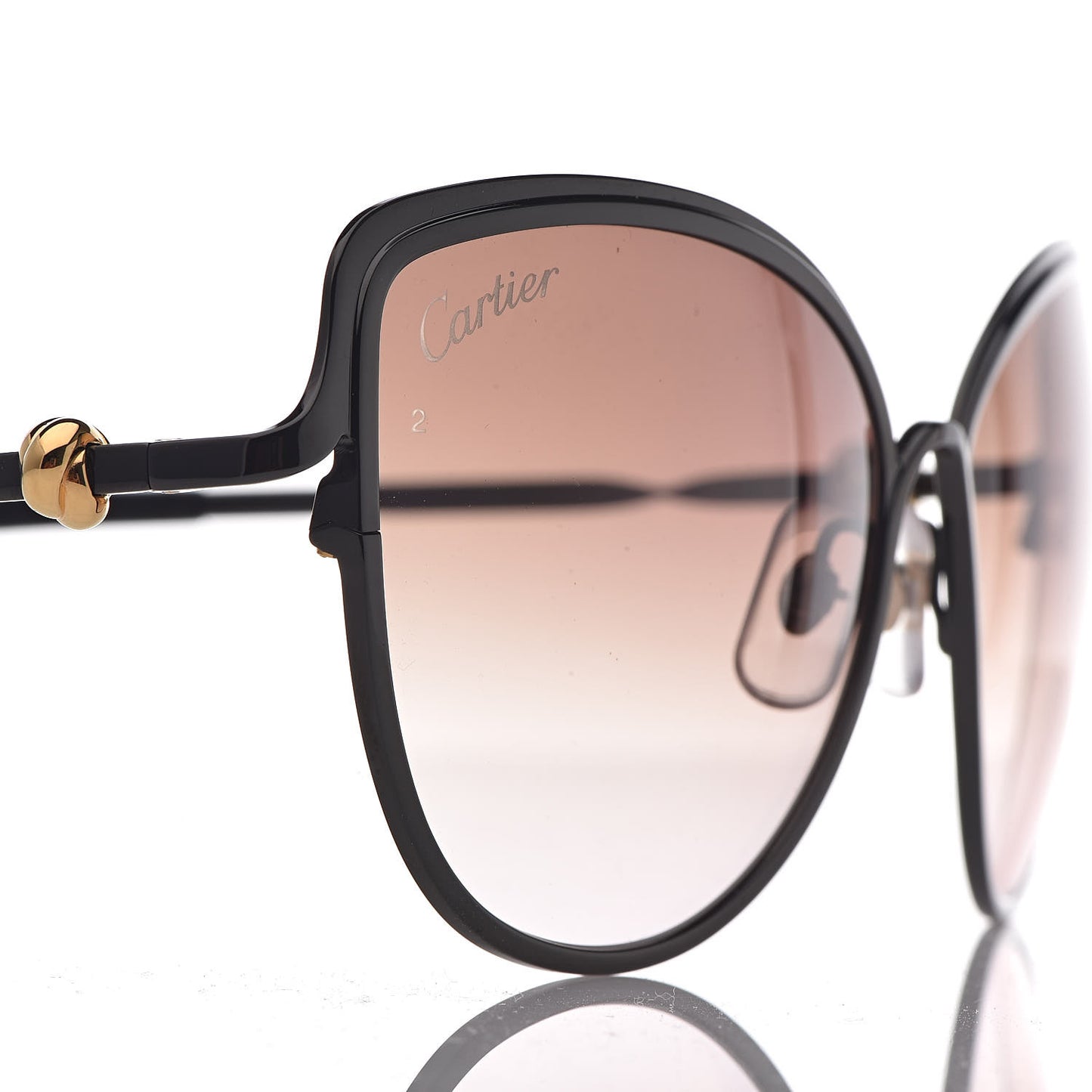 Metal Trinity Sunglasses CT0089S Black Brown